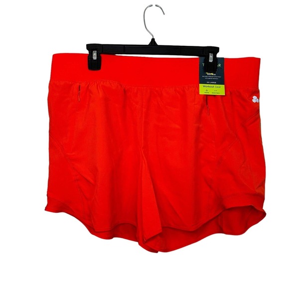 Tek Gear Neon Orange Athletic Work Out Mid-Rise Shorts NWT! Size XXL‎ 2XL - Picture 1 of 3